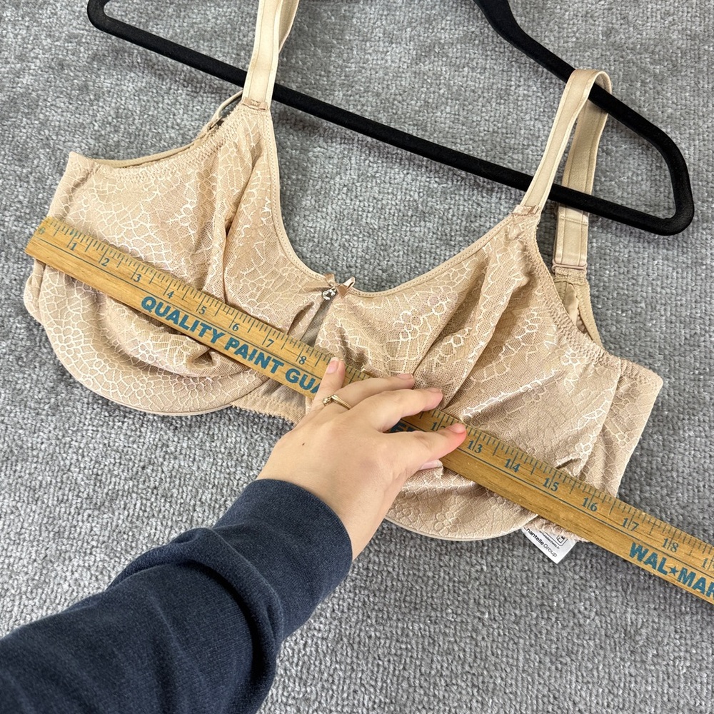 Chantelle Beige TanLace Bra 38H 38 H Underwire No Padding - Picture 3 of 10